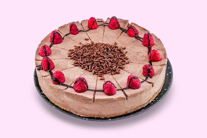 Bagt Hindbær Cheesecake